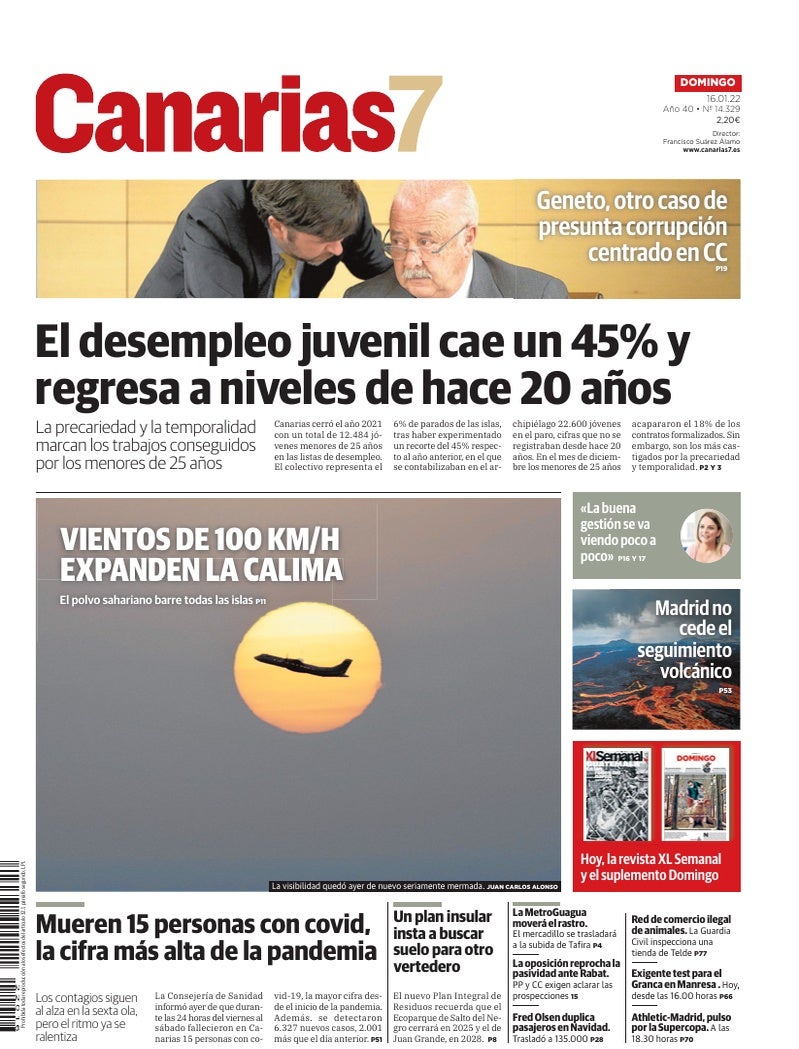 Portada Canarias7 16-01-2022