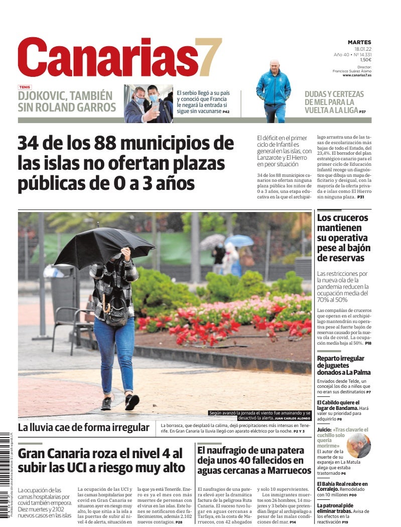 Portada Canarias7 18-01-2022