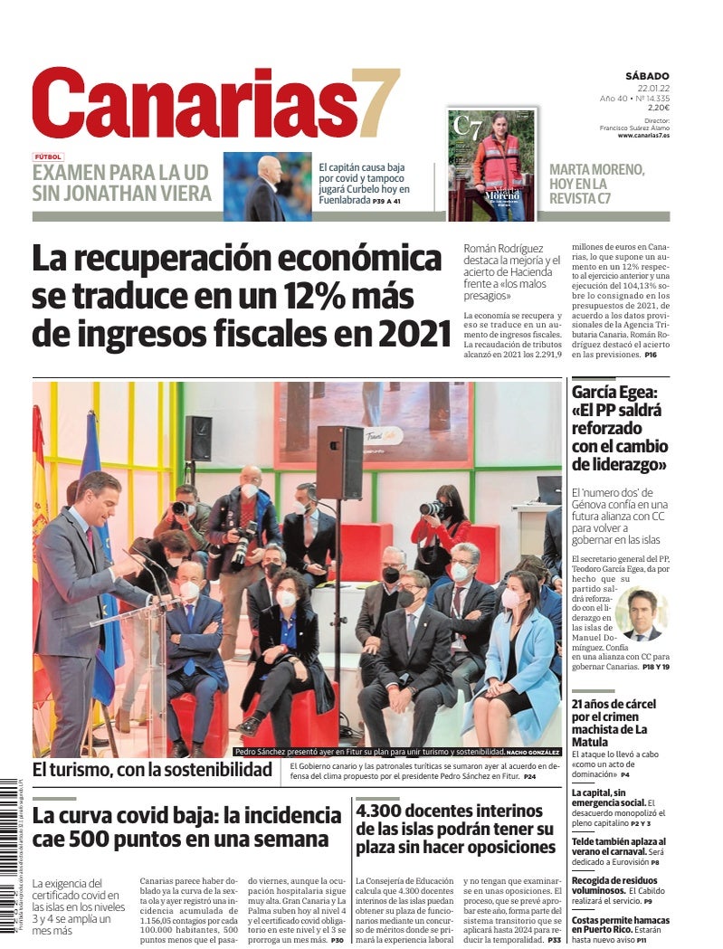 Portada Canarias7 22-01-2022