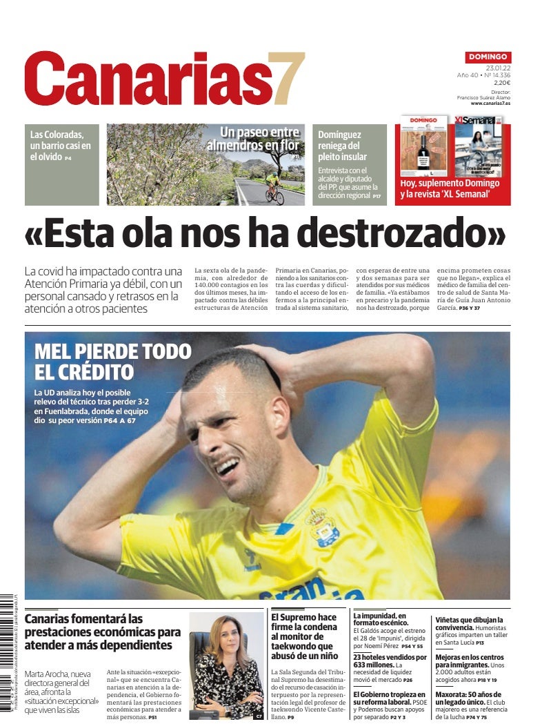 Portada Canarias7 23-01-2022