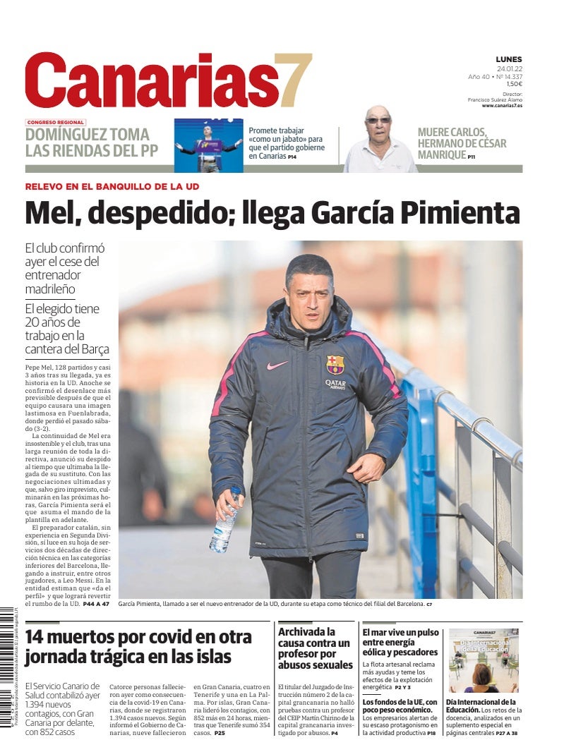 Portada Canarias7 24-01-2022