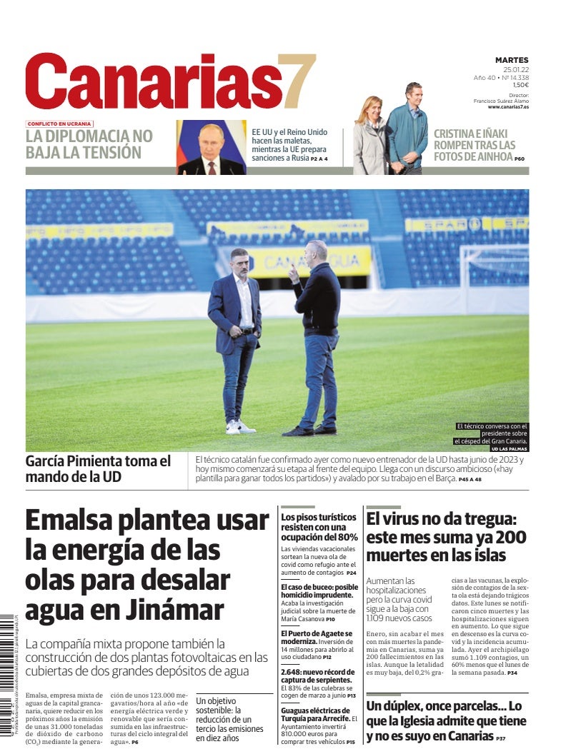 Portada Canarias7 25-01-2022