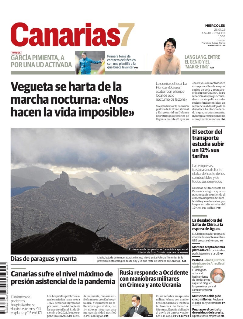 Portada Canarias7 26-01-2022
