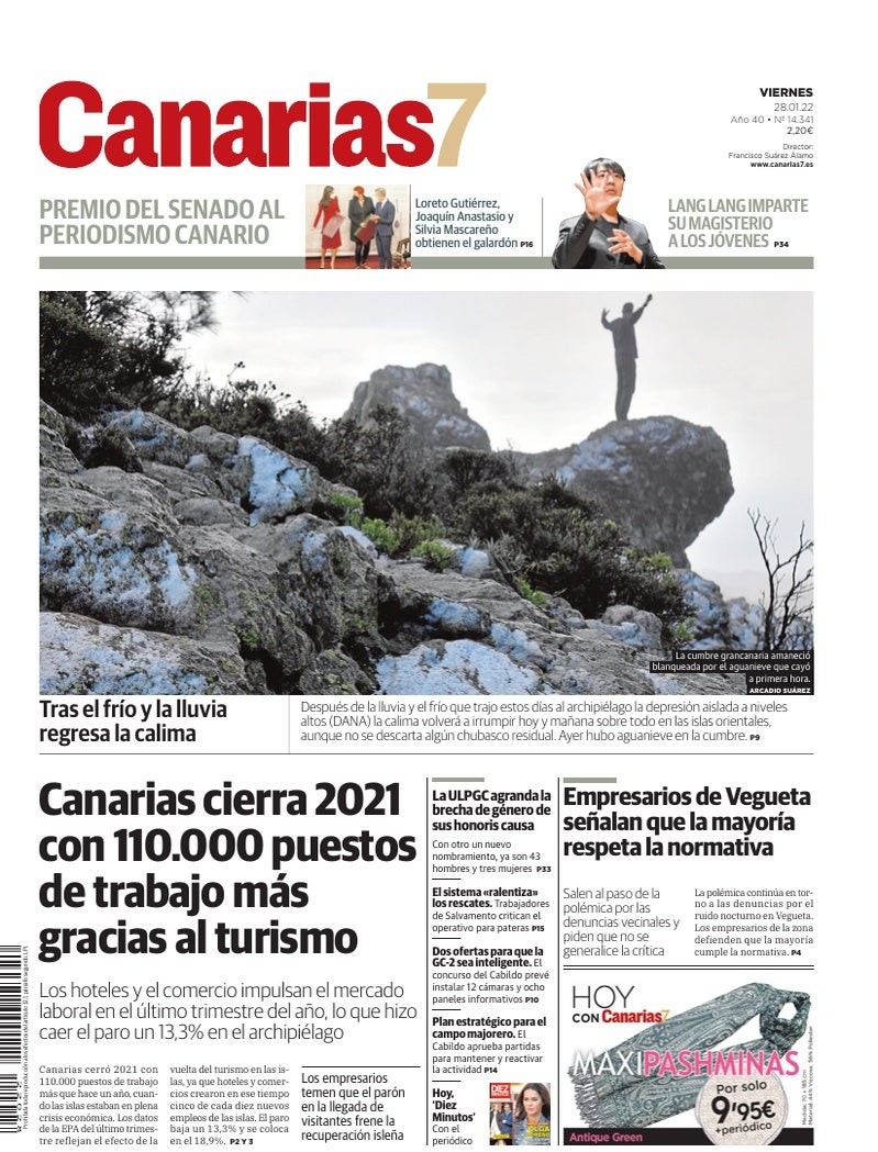 Portada Canarias7 28-01-2022