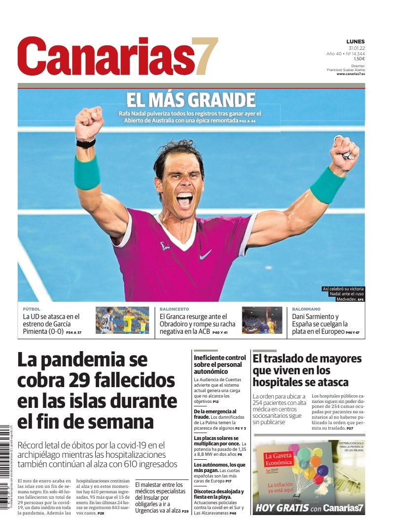 Portada Canarias7 31-01-2022