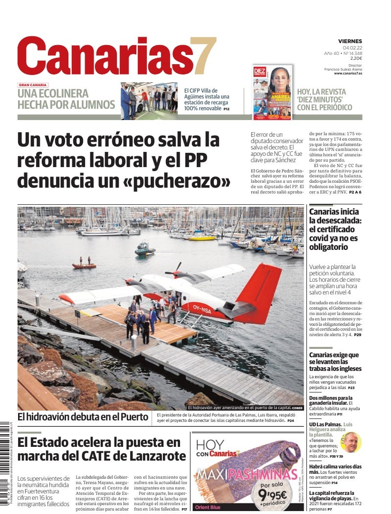 Portada Canarias7 04-02-2022