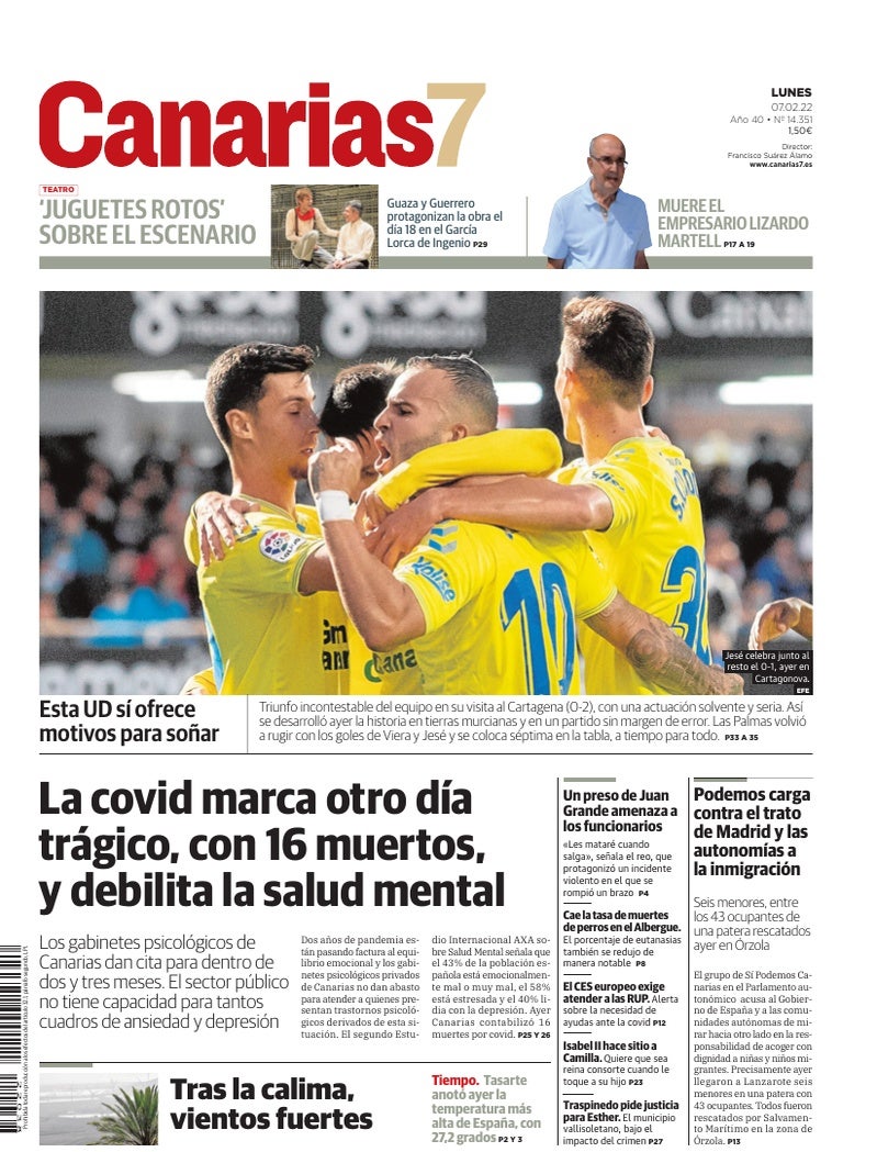 Portada Canarias7 07-02-2022