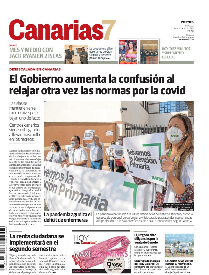 Portada Canarias7 11-02-2022