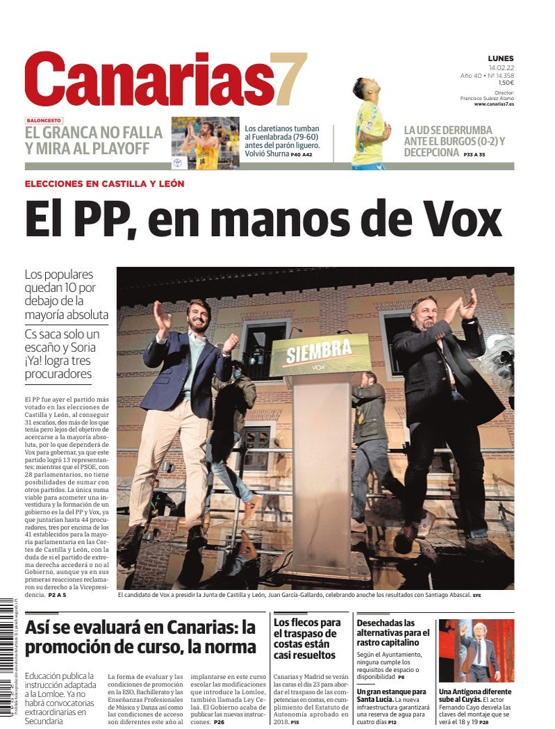 Portada Canarias7 14-02-2022
