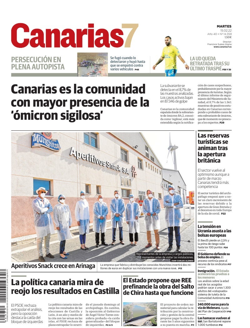Portada Canarias7 15-02-2022