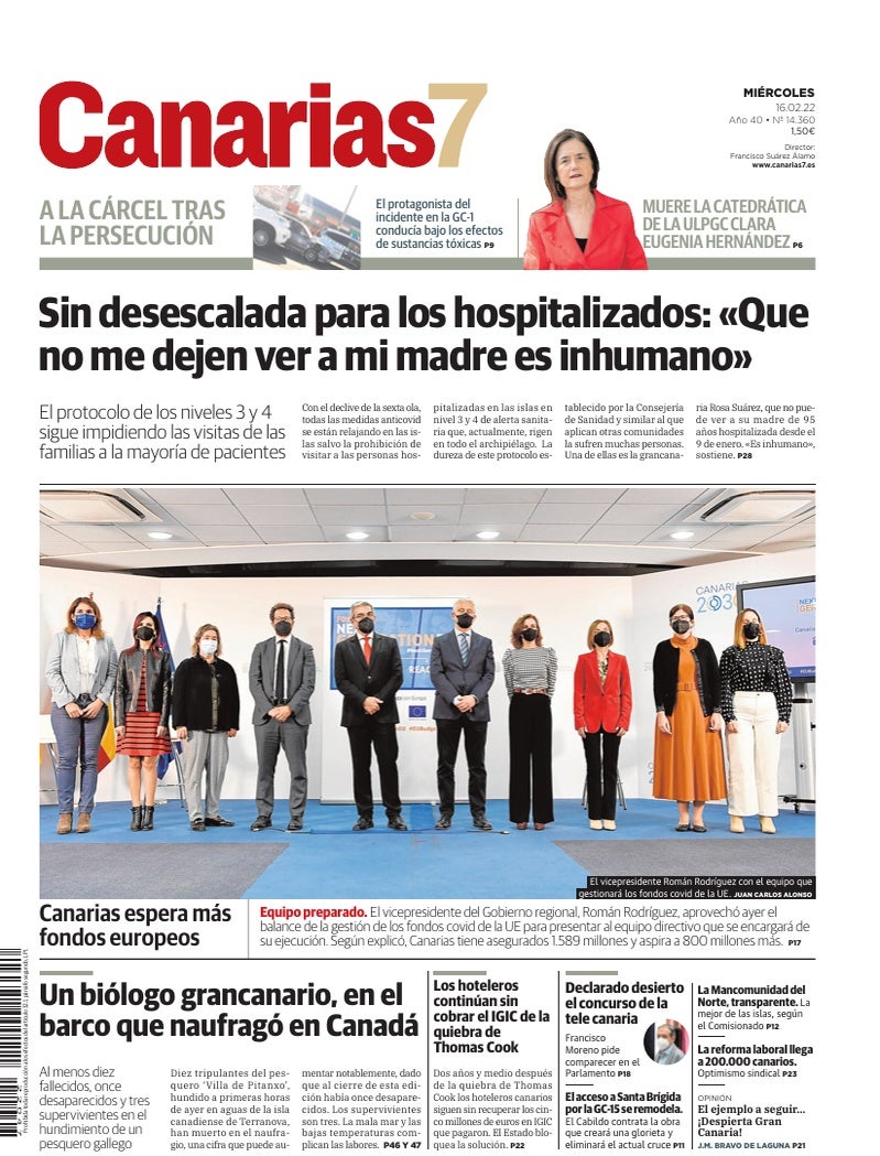 Portada Canarias7 16-02-2022