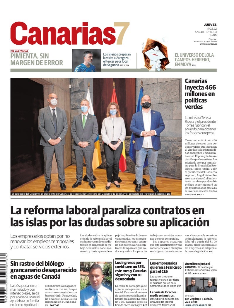 Portada Canarias7 17-02-2022
