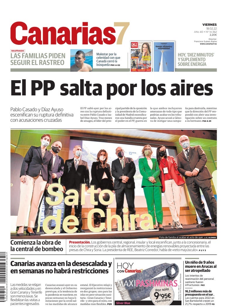 Portada Canarias7 18-02-2022