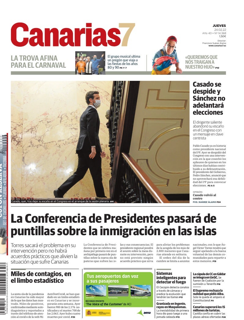 Portada Canarias7 24-02-2022