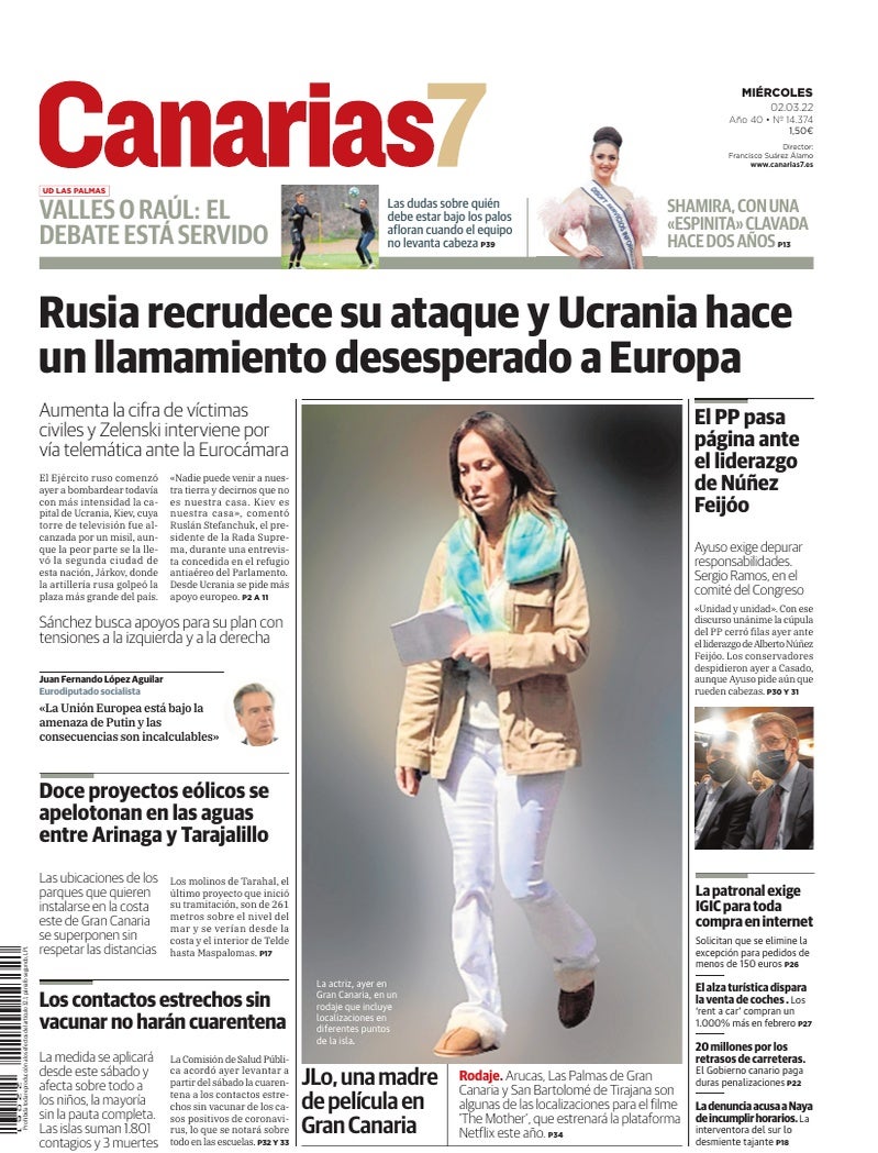 Portada Canarias7 02-03-2022