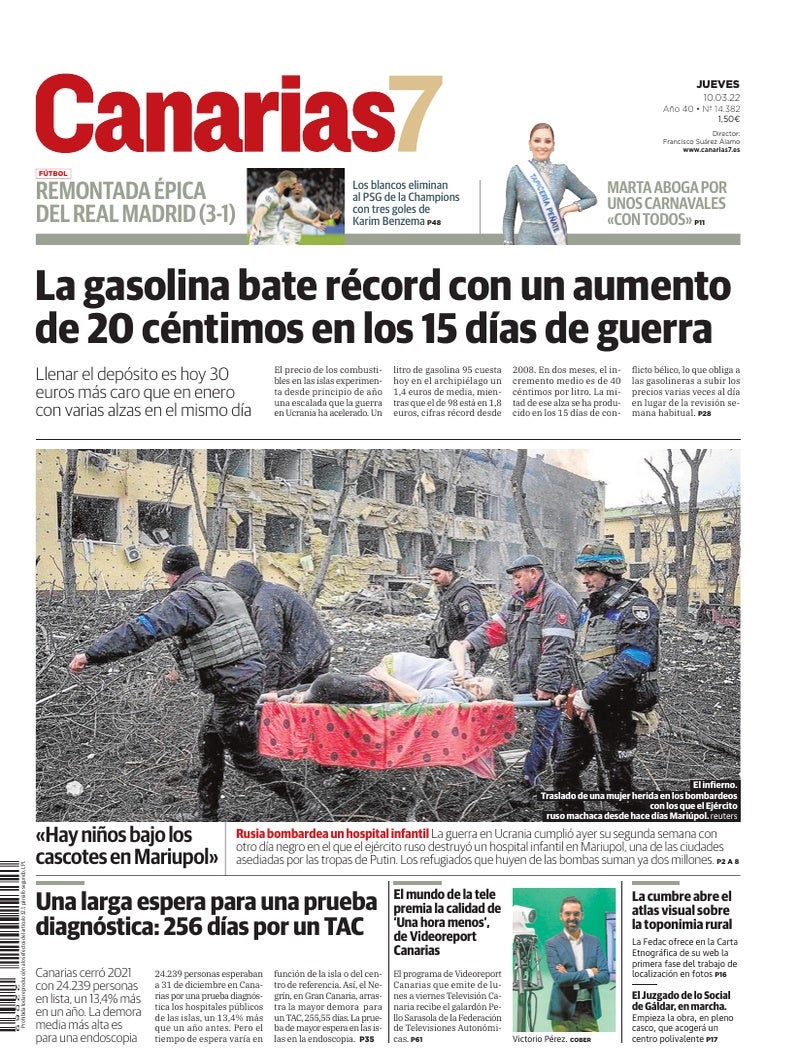 Portada Canarias7 10-03-2022