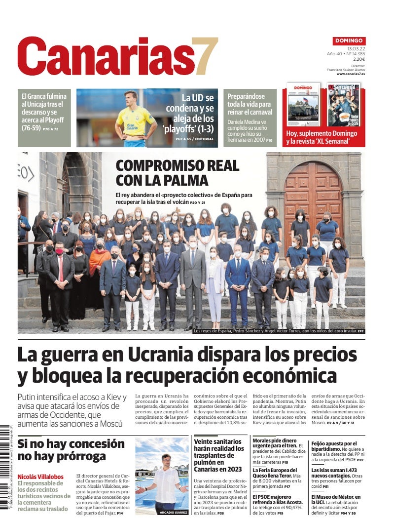 Portada Canarias7 13-03-2022