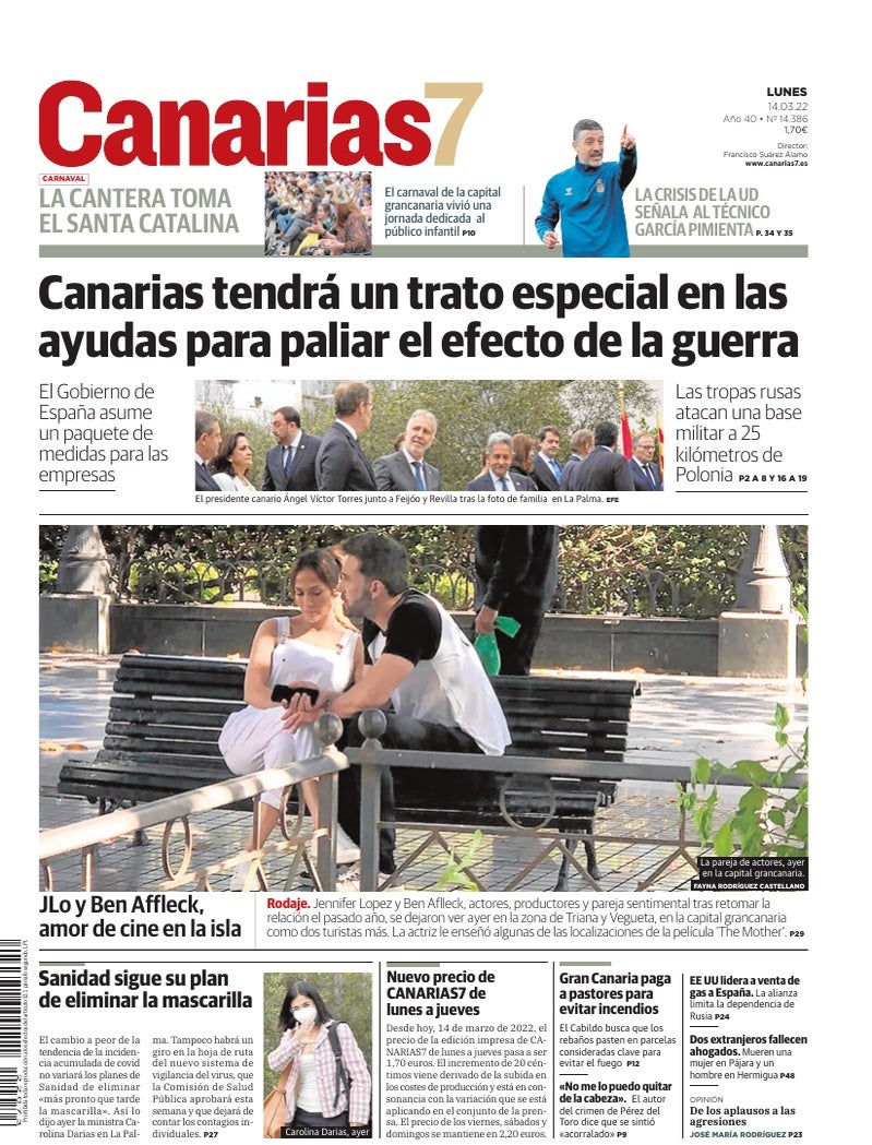 Portada Canarias7 14-03-2022
