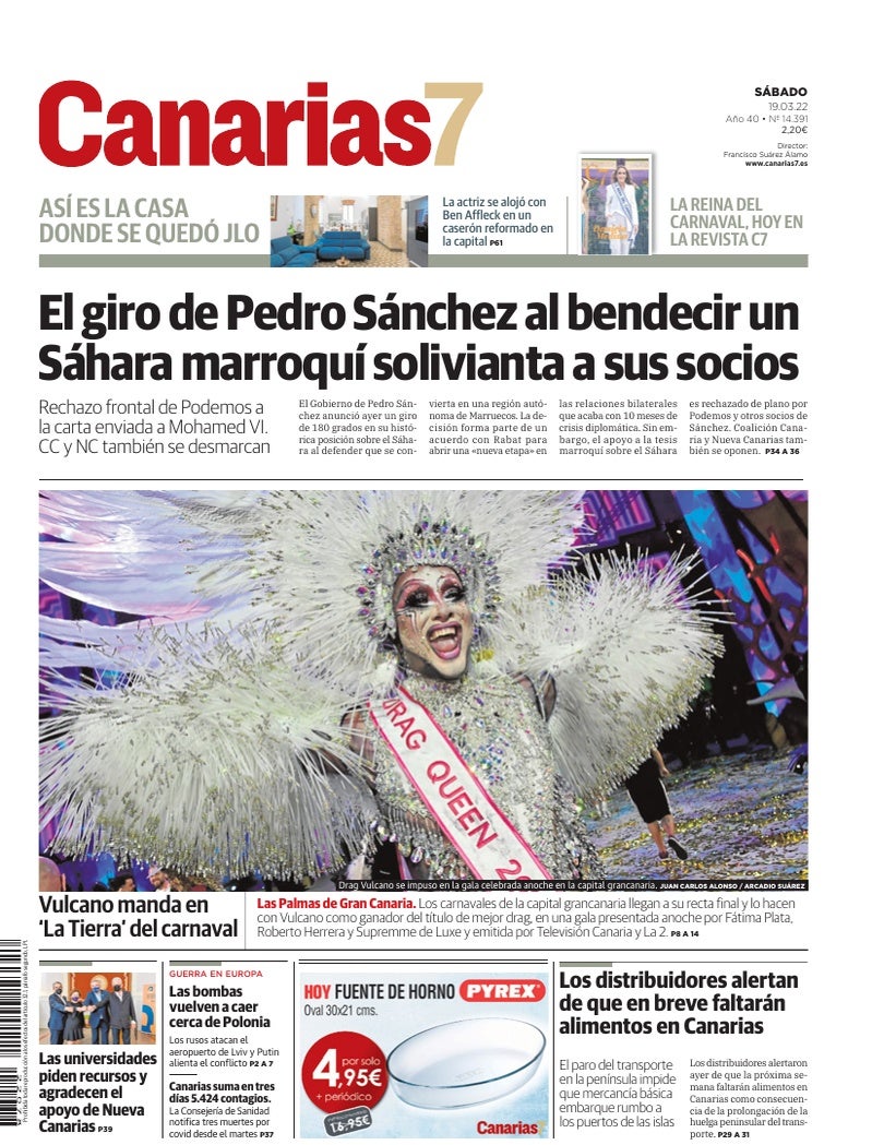 Portada Canarias7 19-03-2022