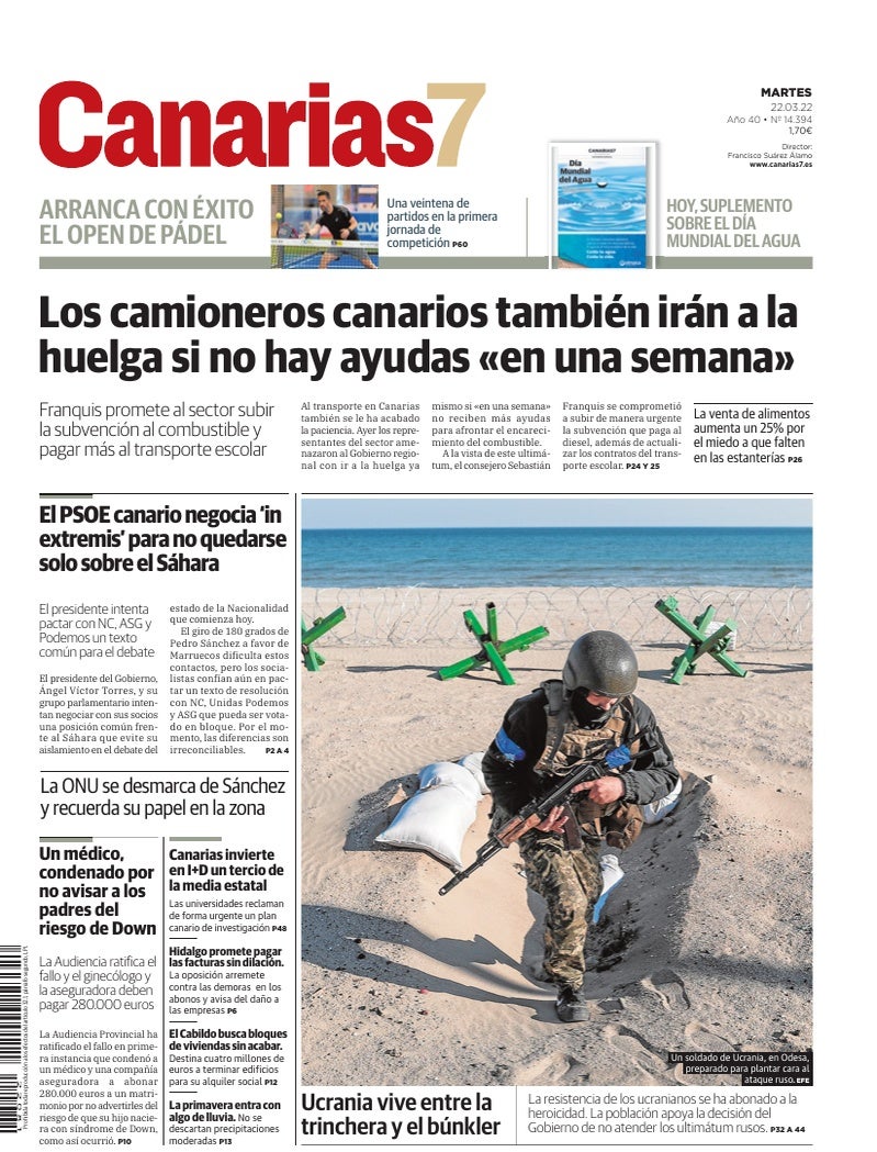 Portada Canarias7 22-03-2022