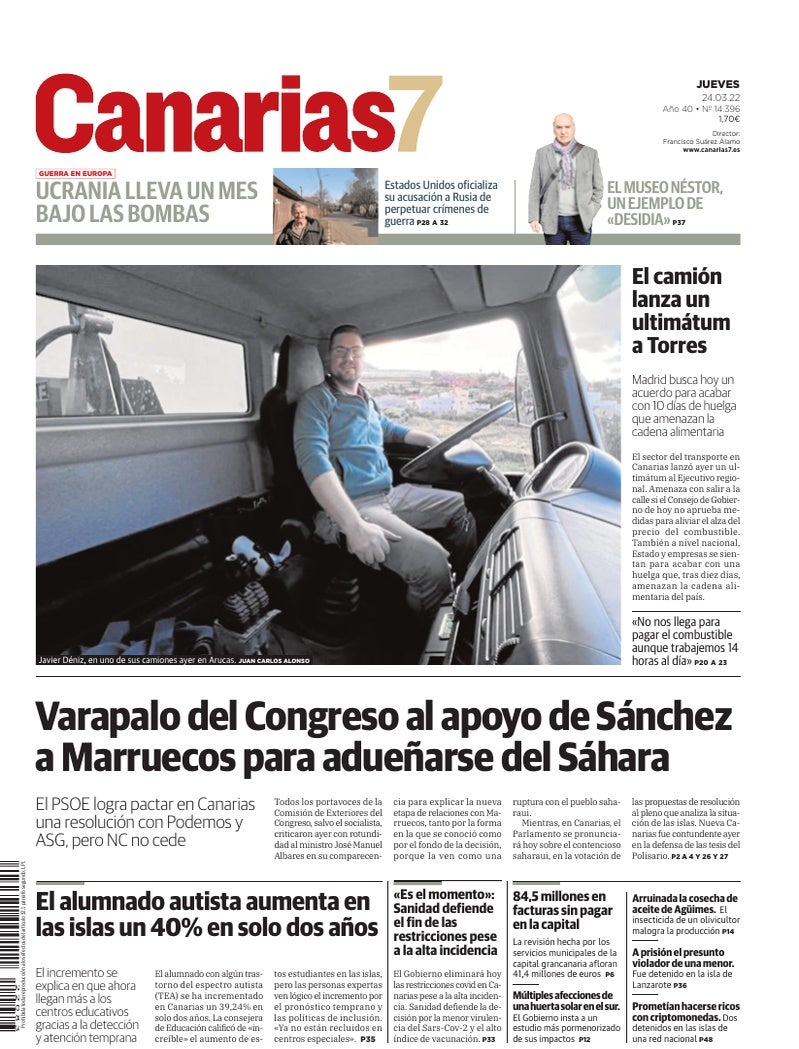 Portada Canarias7 24-03-2022