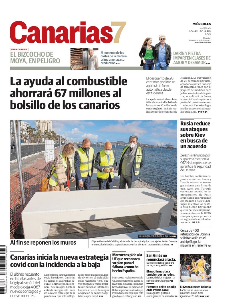 Portada Canarias7 30-03-2022