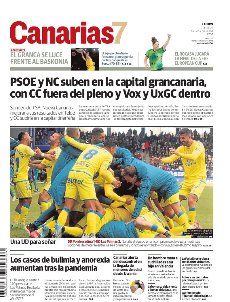 Portada Canarias7 04-04-2022