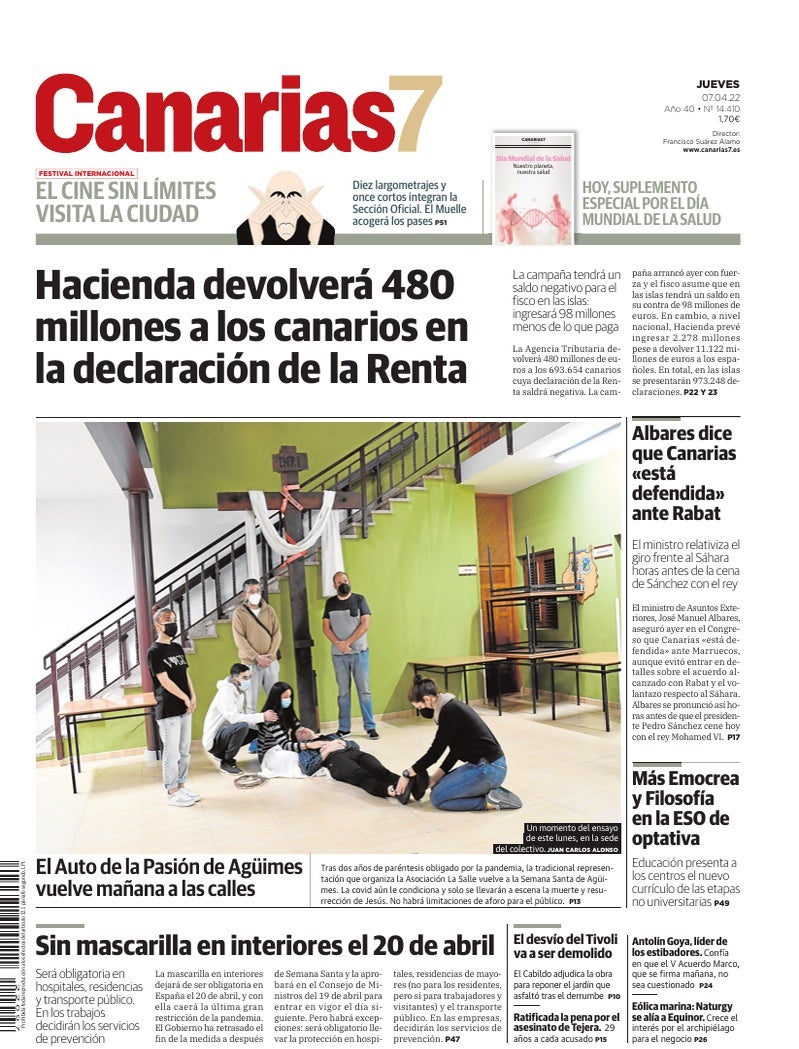Portada Canarias7 07-04-2022