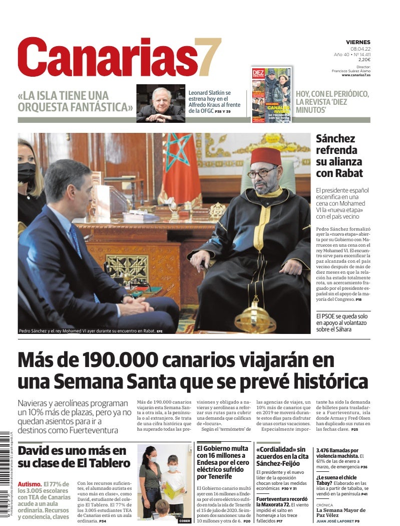 Portada Canarias7 08-04-2022