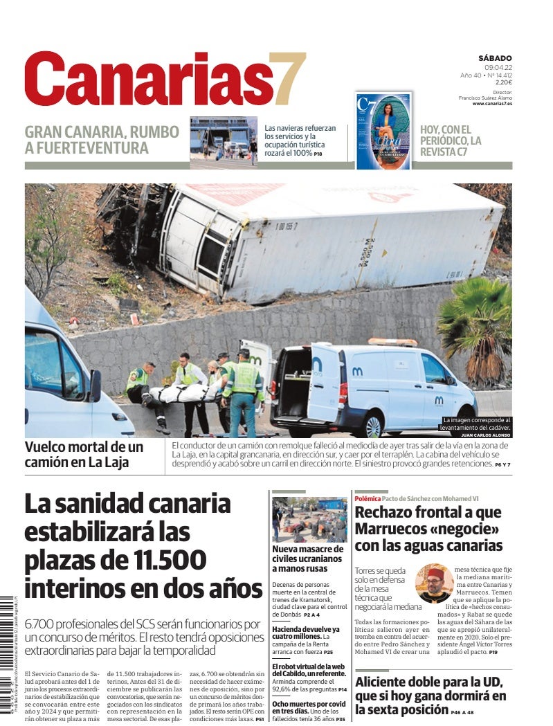 Portada Canarias7 09-04-2022