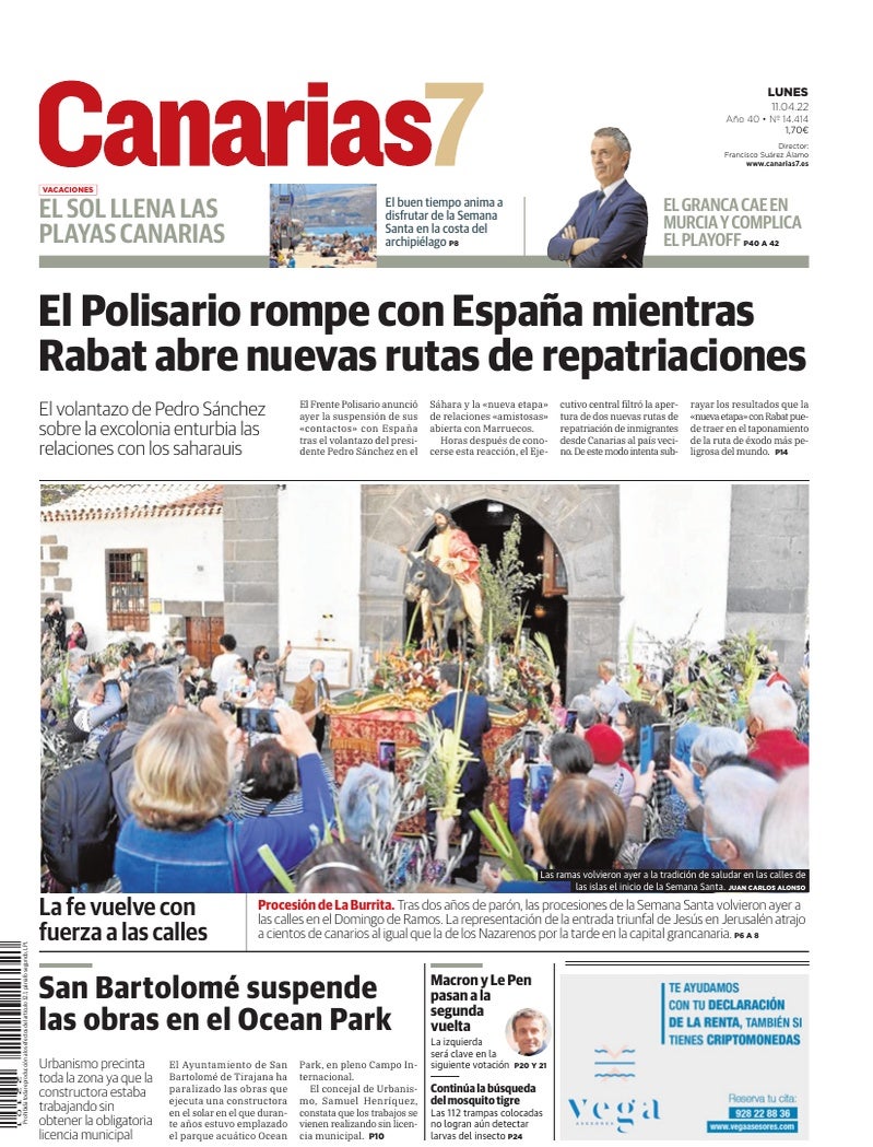 Portada Canarias7 11-04-2022