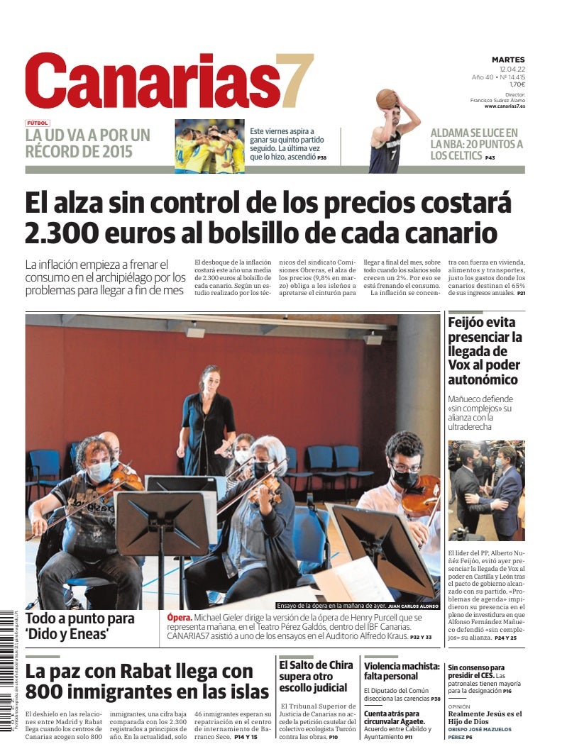 Portada Canarias7 12-04-2022