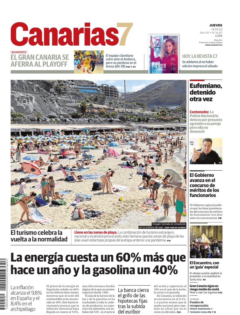 Portada Canarias7 14-04-2022