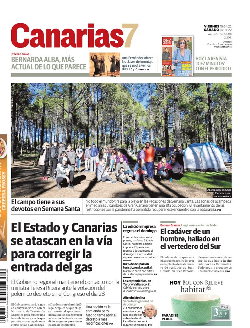 Portada Canarias7 15-04-2022