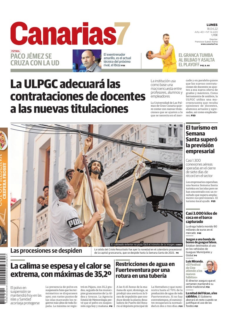Portada Canarias7 18-04-2022