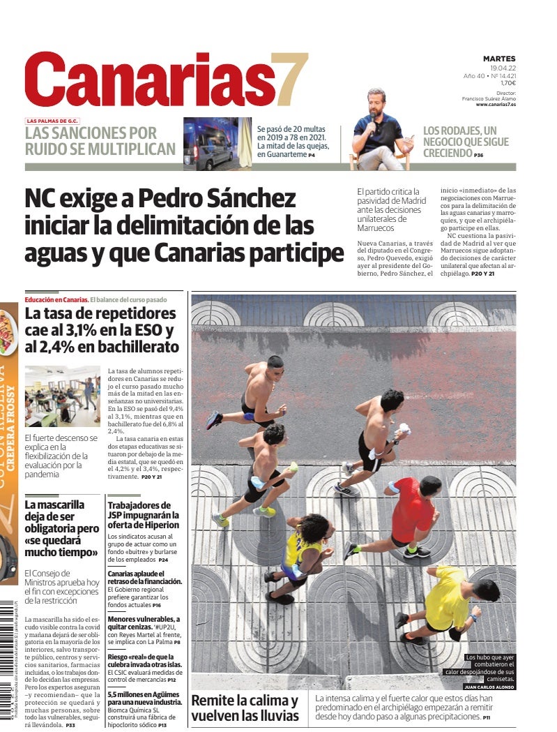 Portada Canarias7 19-04-2022