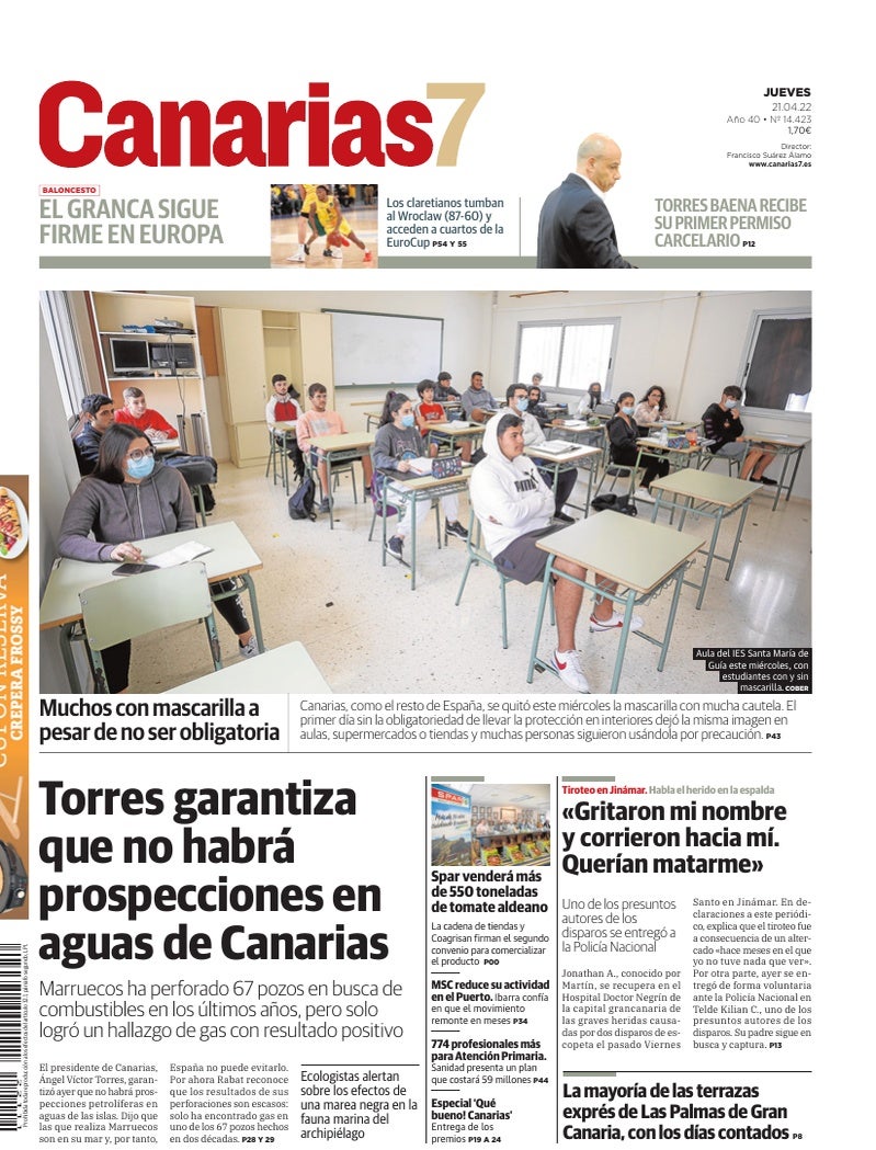 Portada Canarias7 21-04-2022