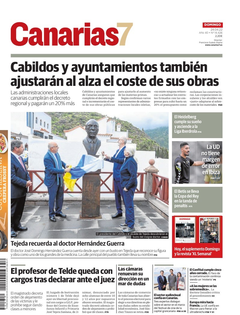 Portada Canarias7 24-04-2022