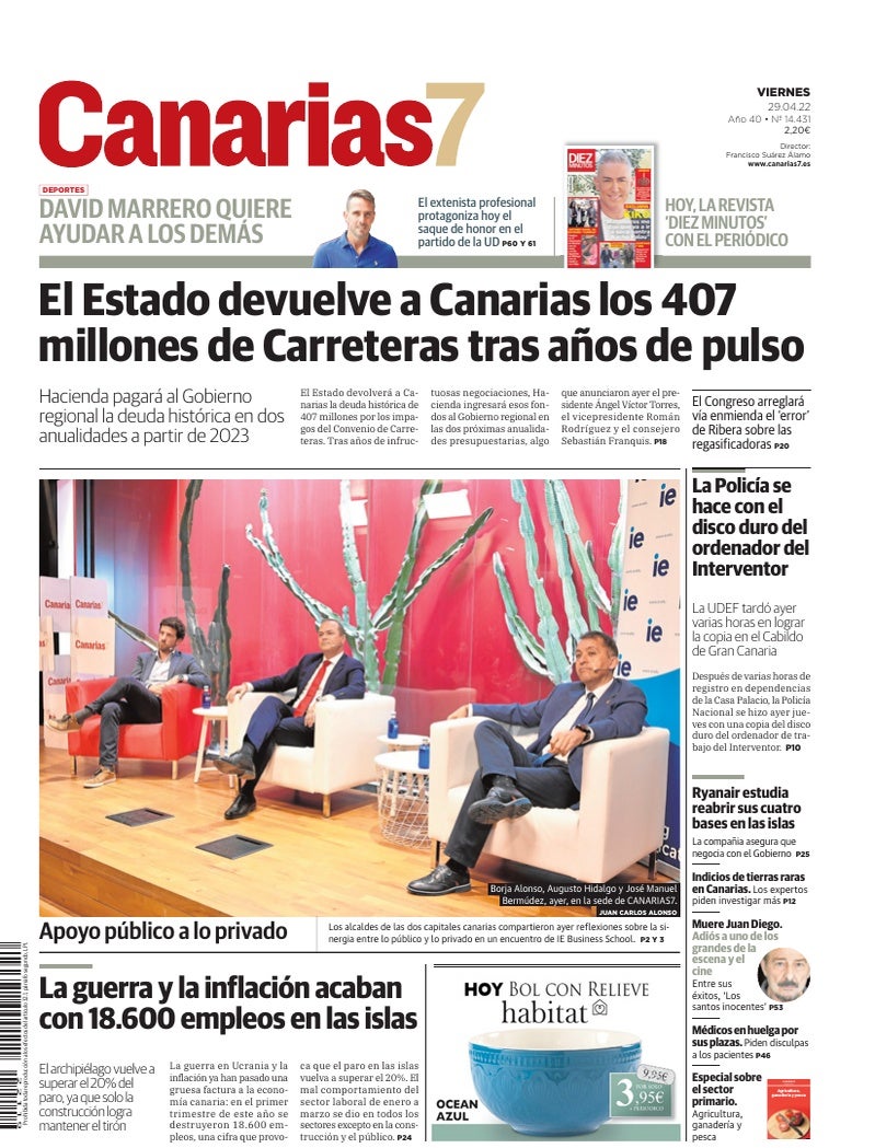 Portada Canarias7 29-04-2022