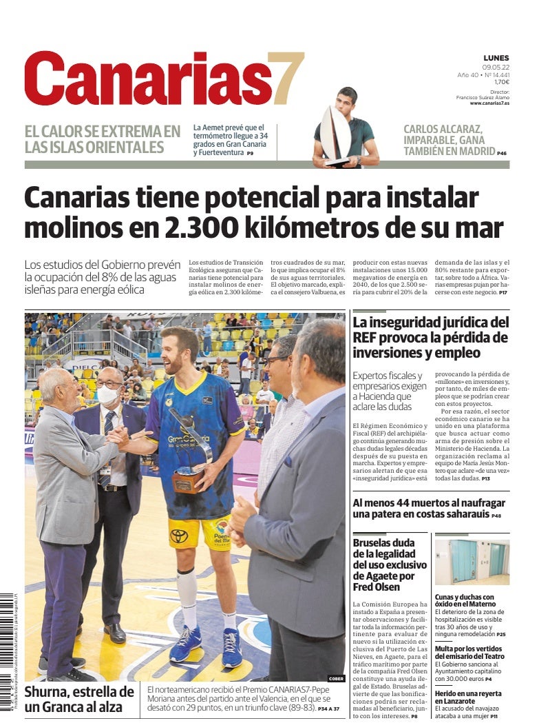 Portada Canarias7 09-05-2022