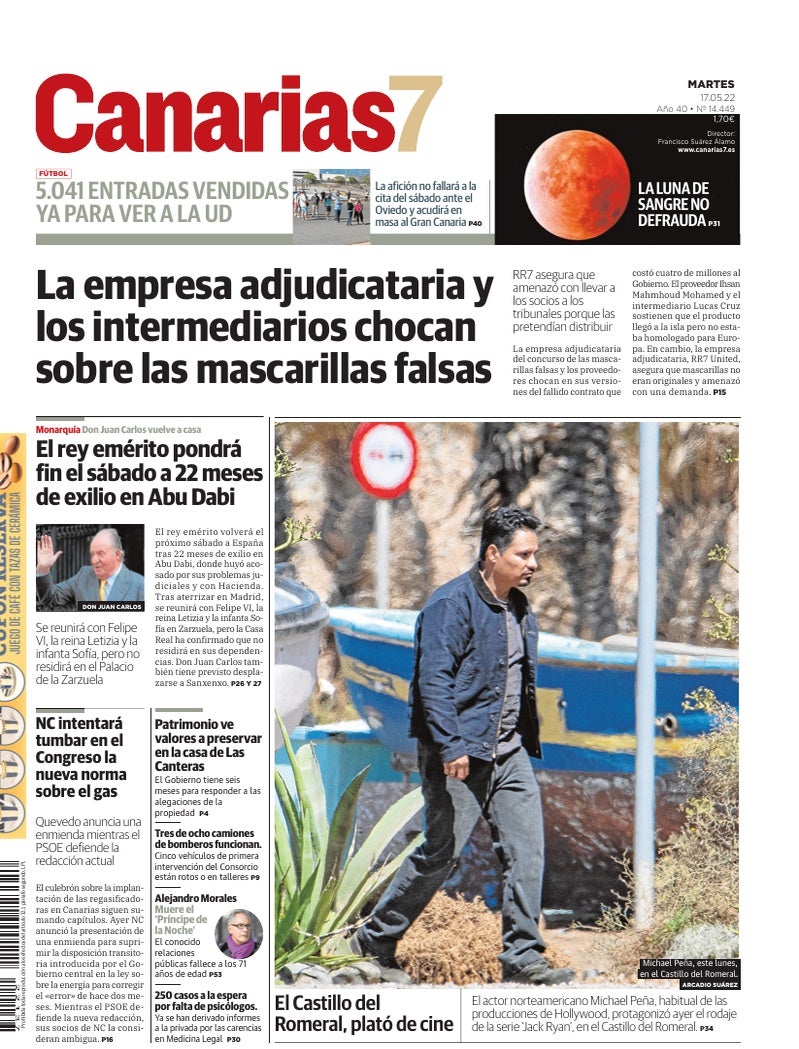 Portada Canarias7 17-05-2022