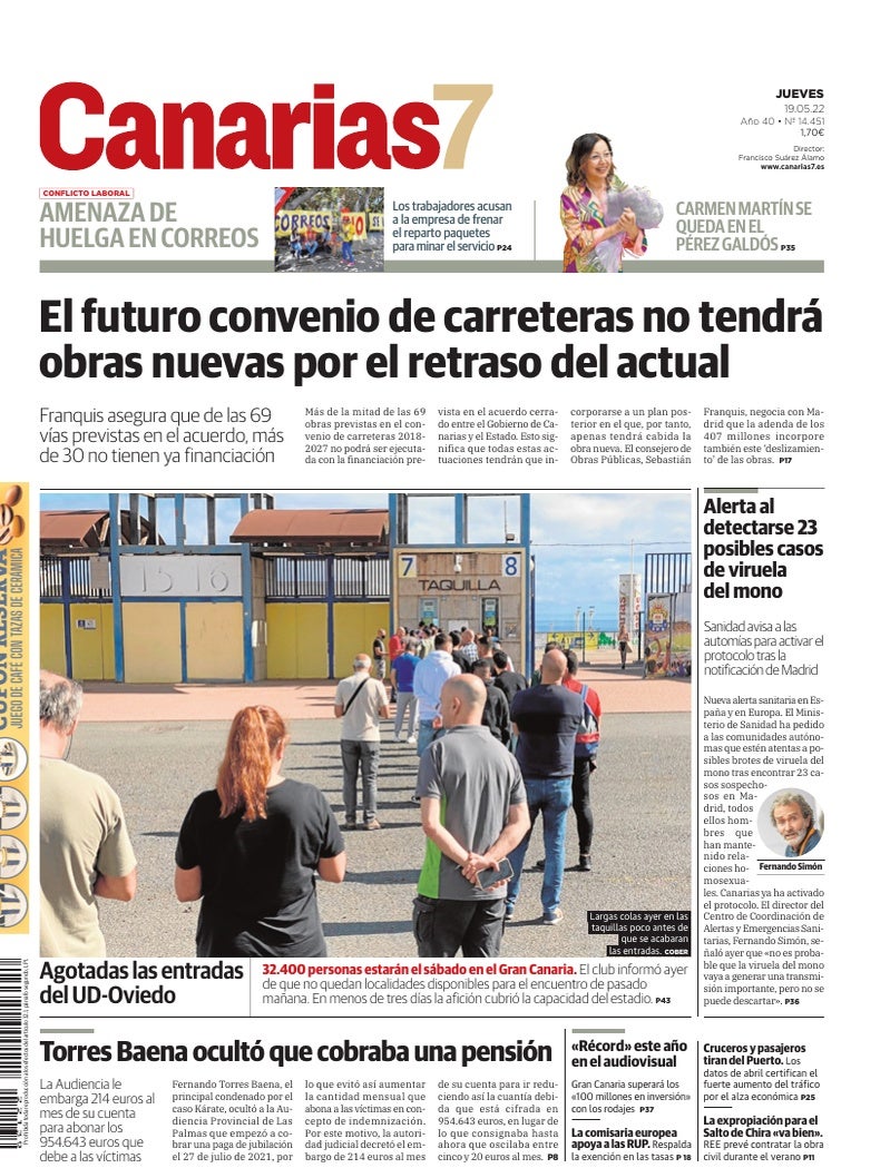 Portada Canarias7 19-05-2022