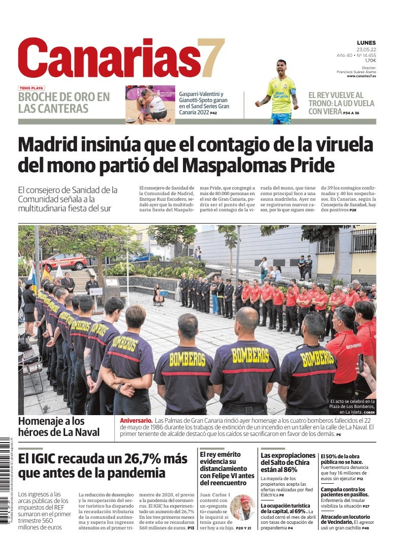 Portada Canarias7 23-05-2022