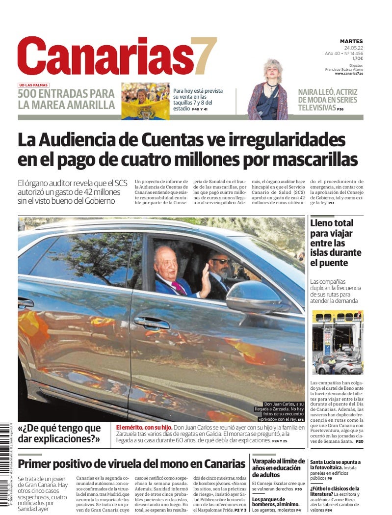 Portada Canarias7 24-05-2022