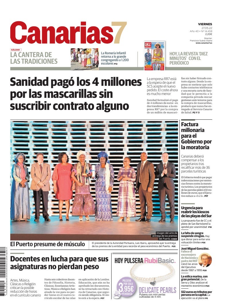 Portada Canarias7 27-05-2022