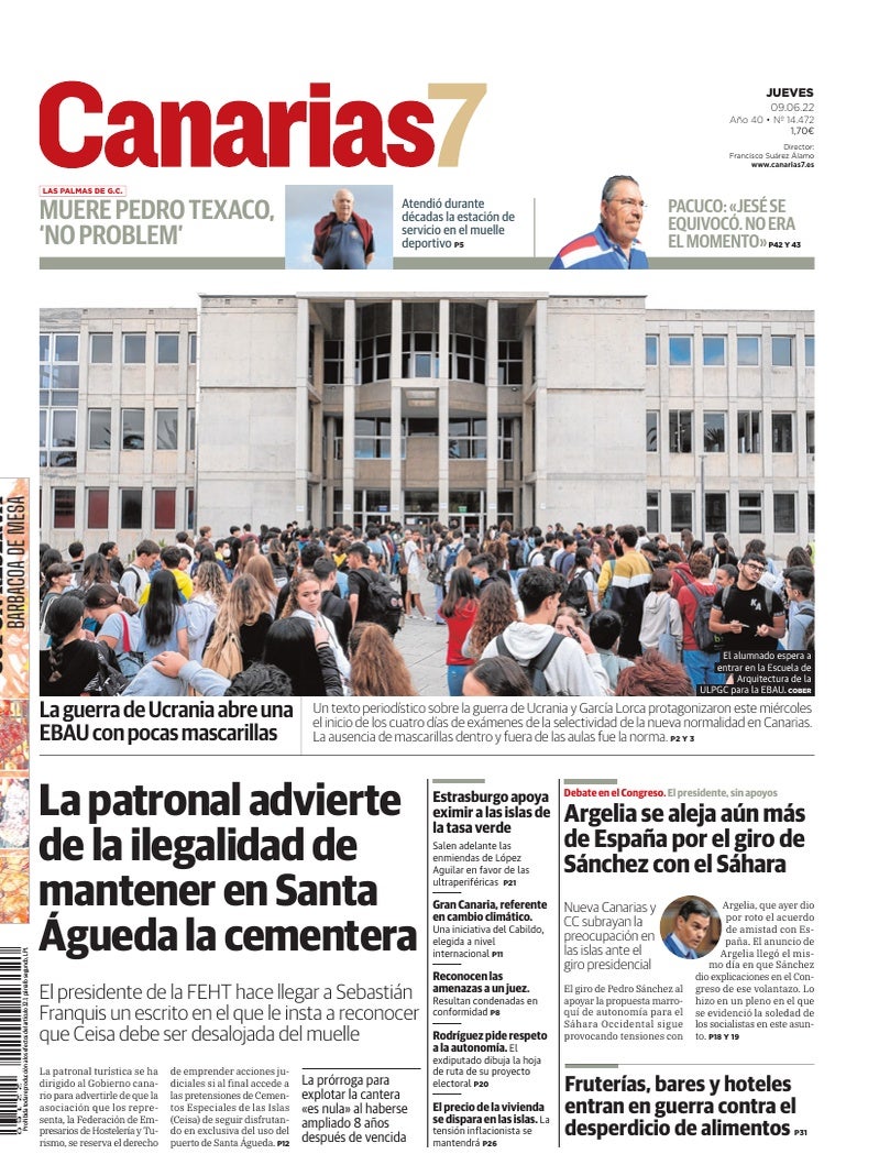 Portada Canarias7 09-06-2022