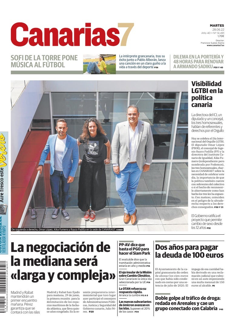 Portada Canarias7 28-06-2022