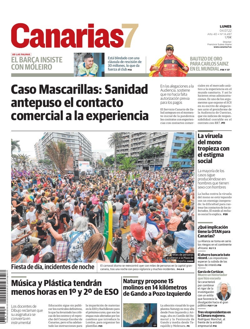 Portada Canarias7 04-07-2022
