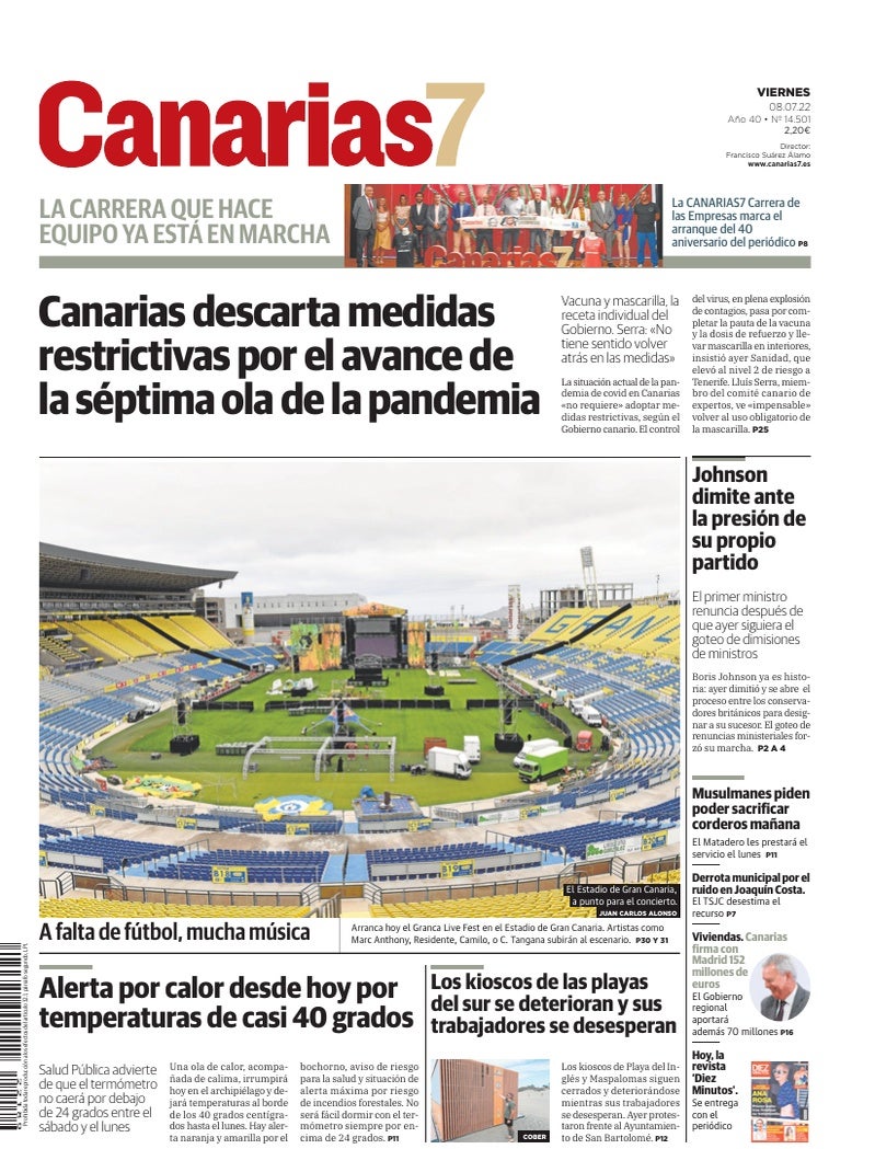 Portada Canarias7 08-07-2022