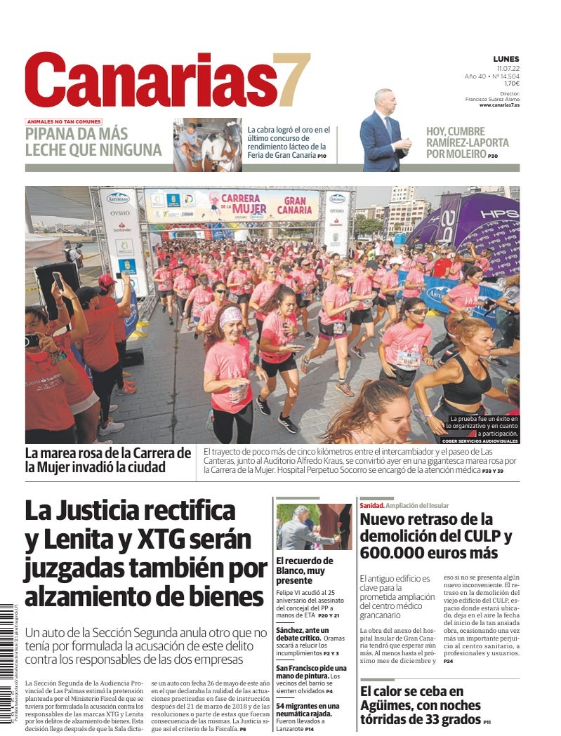 Portada Canarias7 11-07-2022